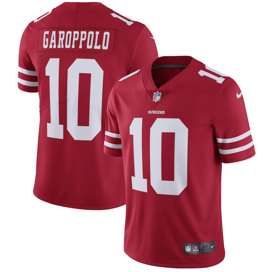 Men San Francisco 49ers #10 Jimmy Garoppolo Nike Scarlet Vapor Untouchable Limited NFL Jersey
